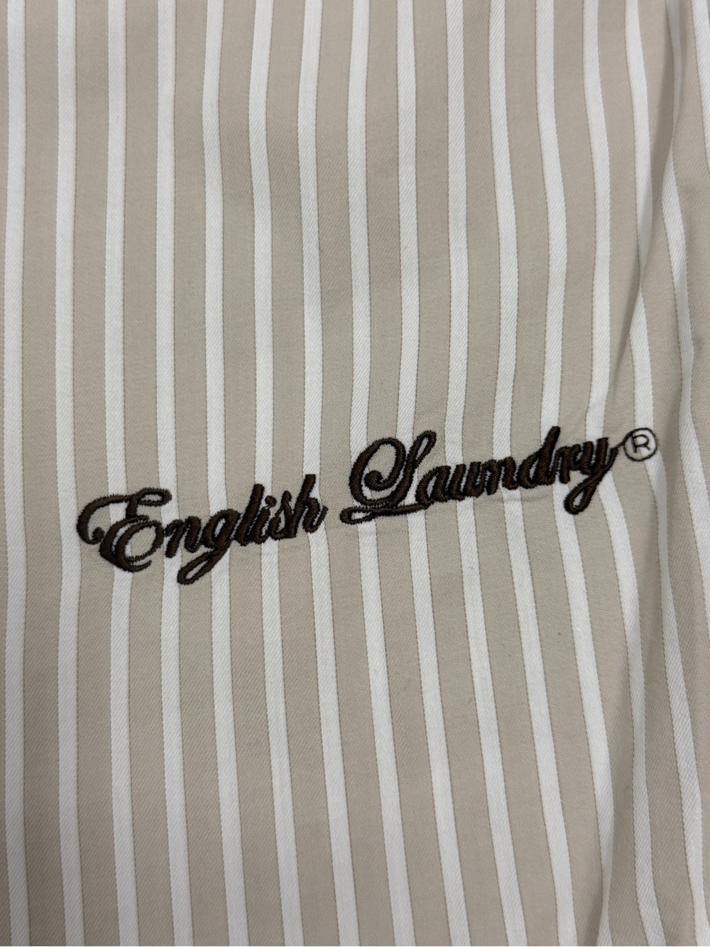 English Laundry Christopher Wicks Stripe Long Sleeve Dress Shirt 17 34/35 - Picture 9 of 15